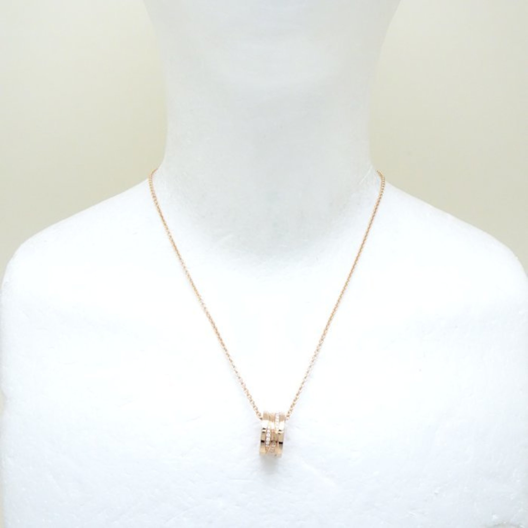 BVLGARI B.zero1 Design Legend Necklace Diamond 355060 K18PG Pink Gold 292611