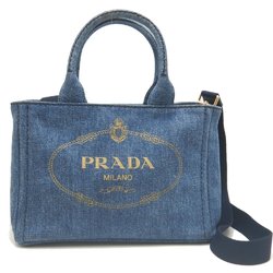 PRADA Prada Canapa 1BG439 Tote Bag Denim BLEU 252210