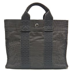 HERMES Hermes Air Line Tote PM Bag Nylon Canvas Grey 252228