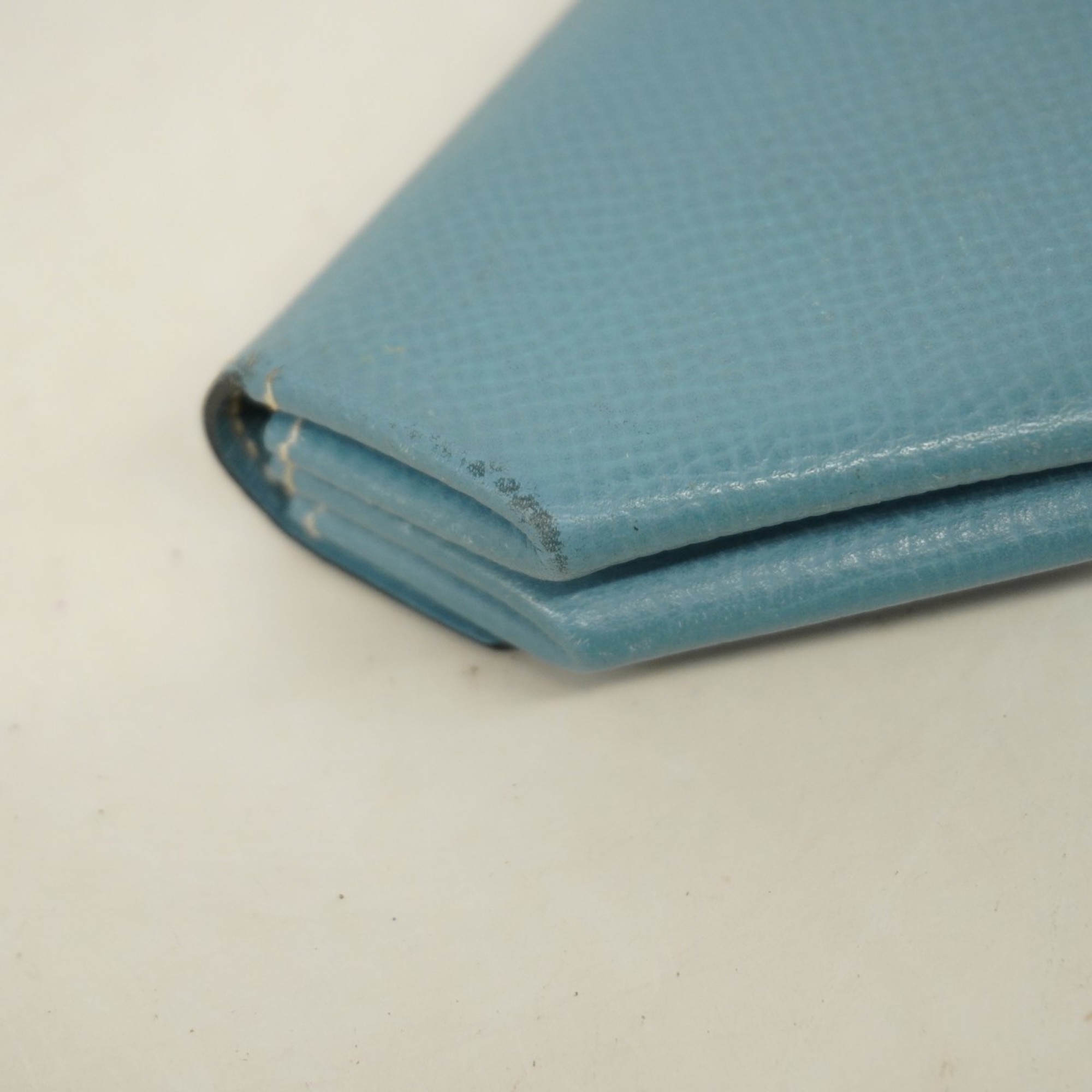 Hermes Wallet/Coin Case Levain Quatre Epsom Blue Jean K Stamp