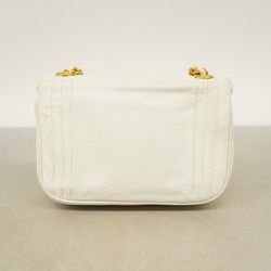 chanel shoulder bag lambskin white ladies