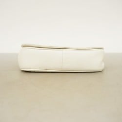 chanel shoulder bag lambskin white ladies