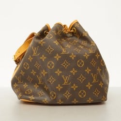 Louis Vuitton Shoulder Bag Monogram Petit Noe M42226 Brown Ladies