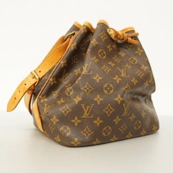 Louis Vuitton Shoulder Bag Monogram Petit Noe M42226 Brown Ladies