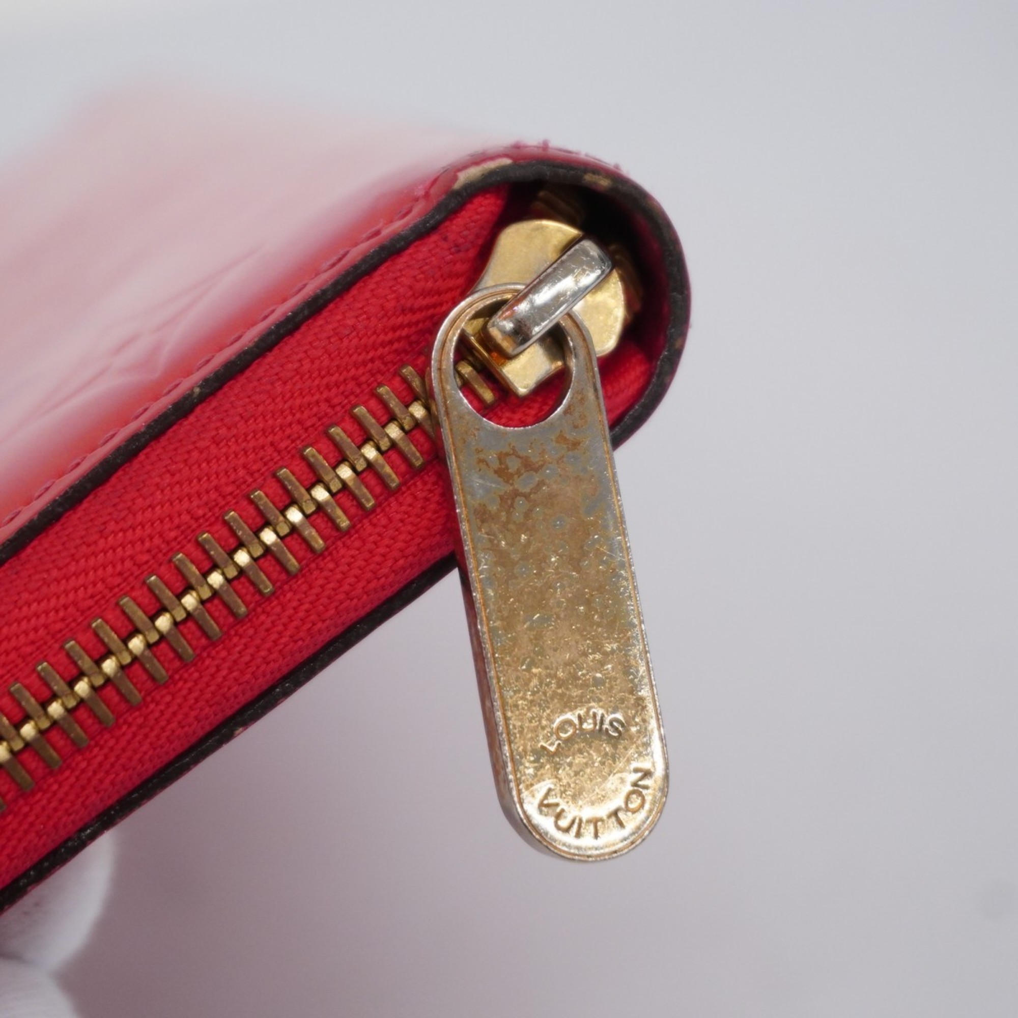 Louis Vuitton Long Wallet Vernis Zippy M93058 Hot Pink Ladies