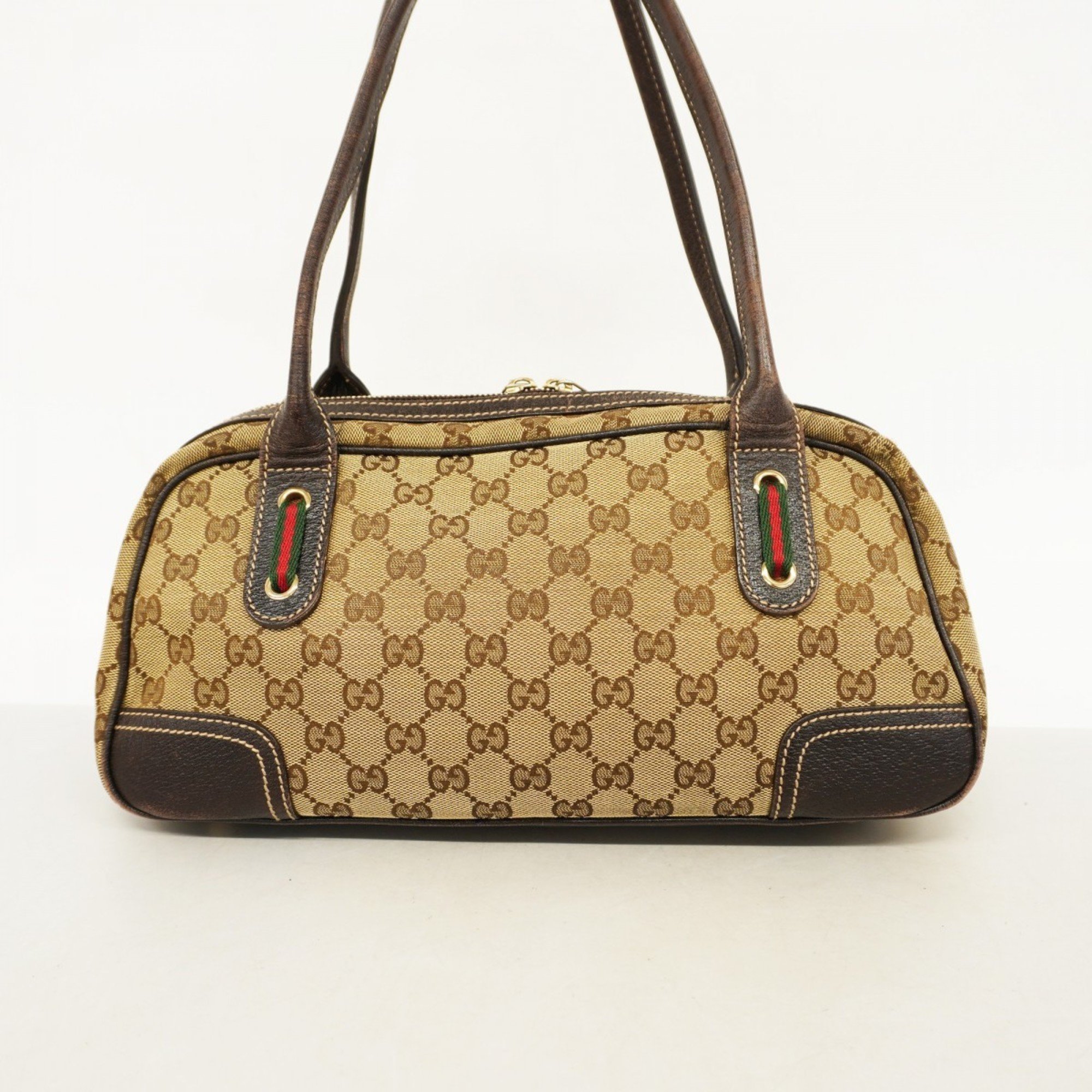 Gucci Handbag GG Canvas Sherry Line 161720 Brown Women's