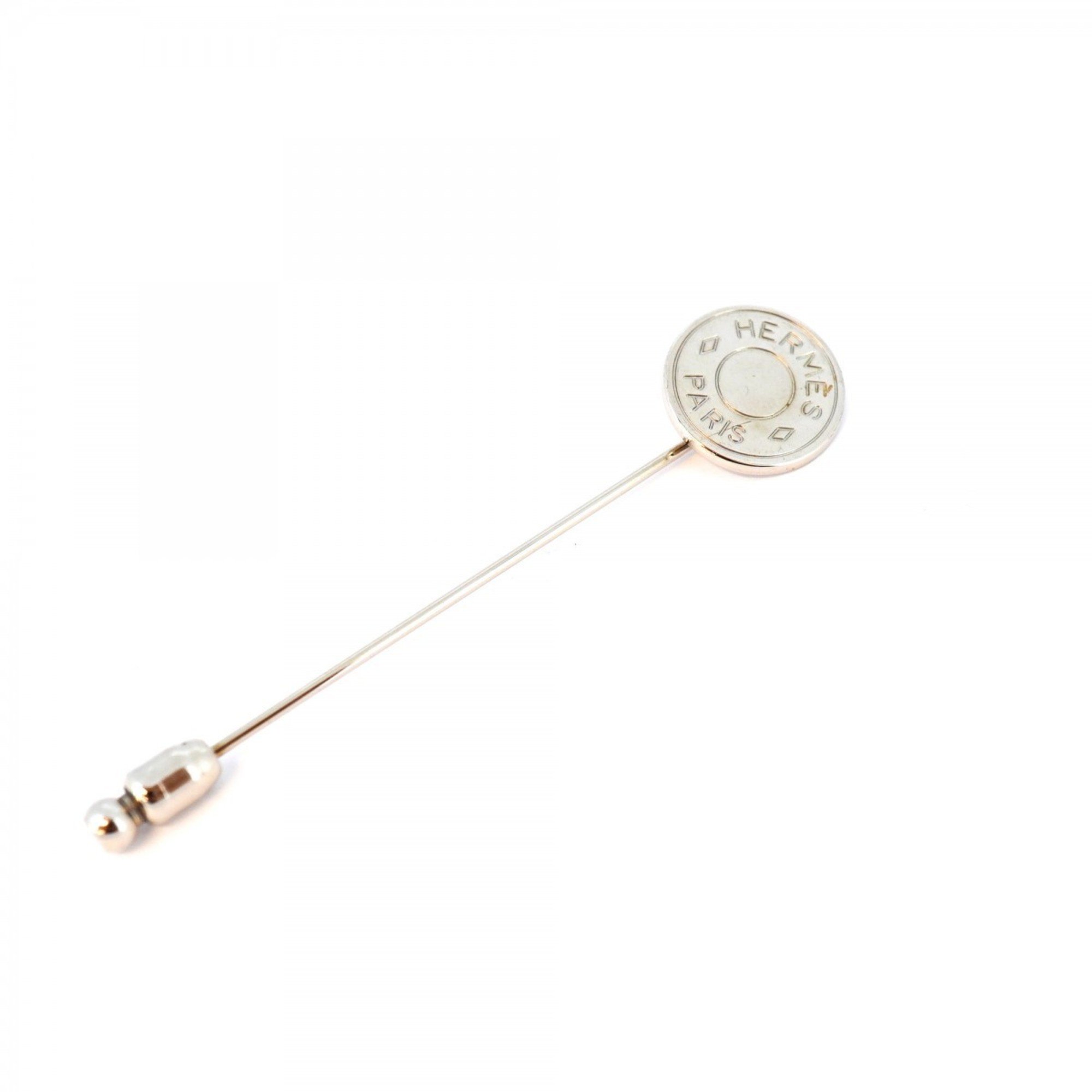 Hermes pin brooch serie metal silver men's women's