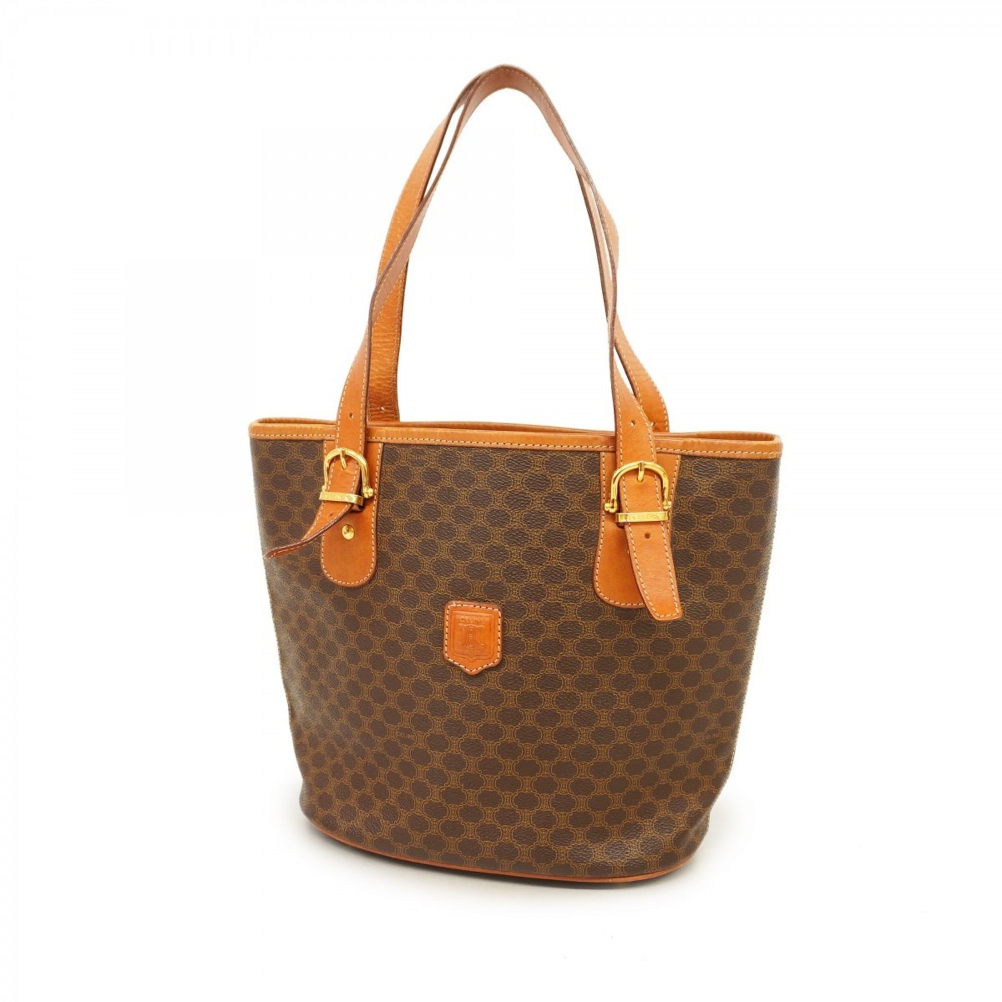 Celine Tote Bag Macadam Brown Women's