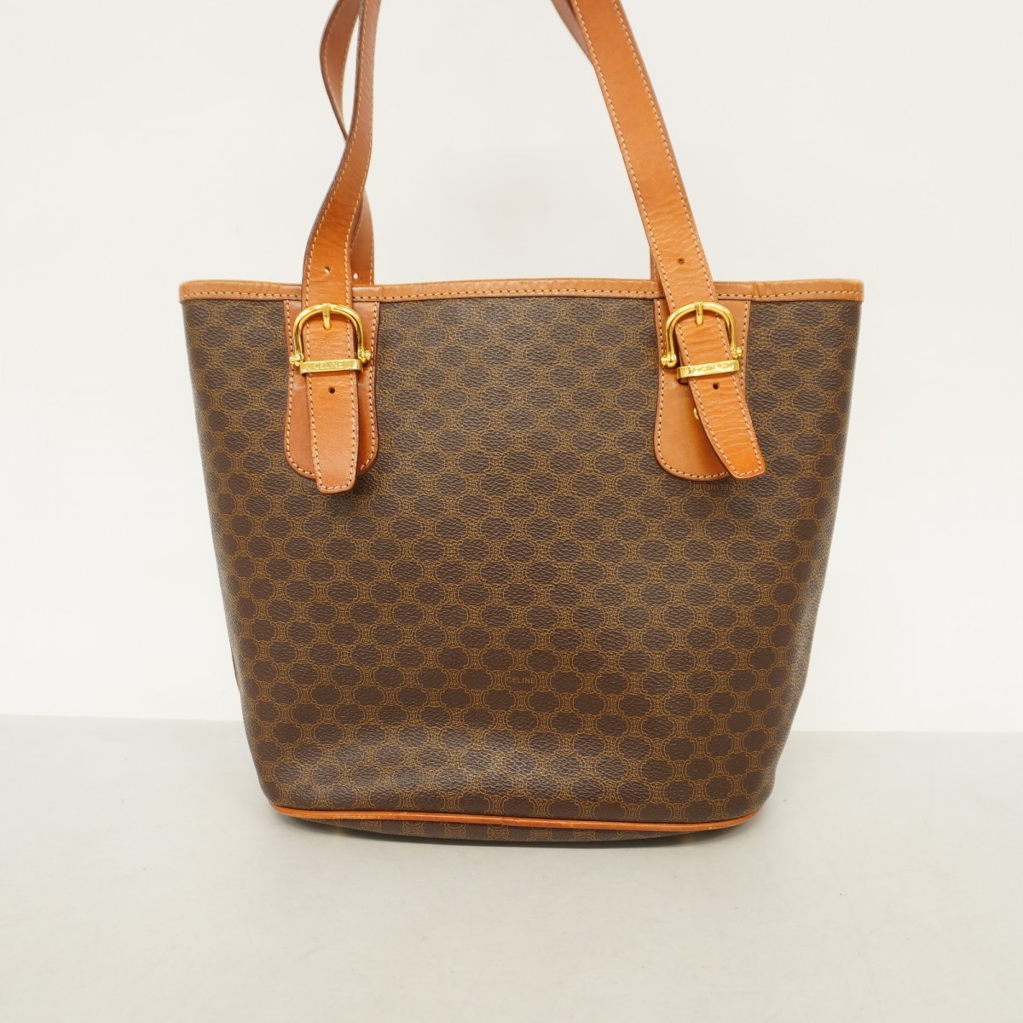 Celine Tote Bag Macadam Brown Women's