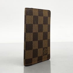 Louis Vuitton Business Card Holder/Card Case Damier Organizer de Poche N61721 Ebene Men's/Women's