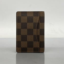 Louis Vuitton Business Card Holder/Card Case Damier Organizer de Poche N61721 Ebene Men's/Women's