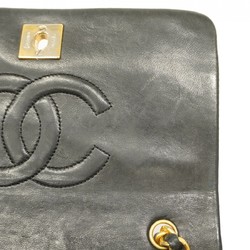 Chanel Shoulder Bag Matelasse Lambskin Black Women's