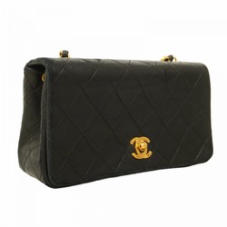 Chanel Shoulder Bag Matelasse Lambskin Black Women's