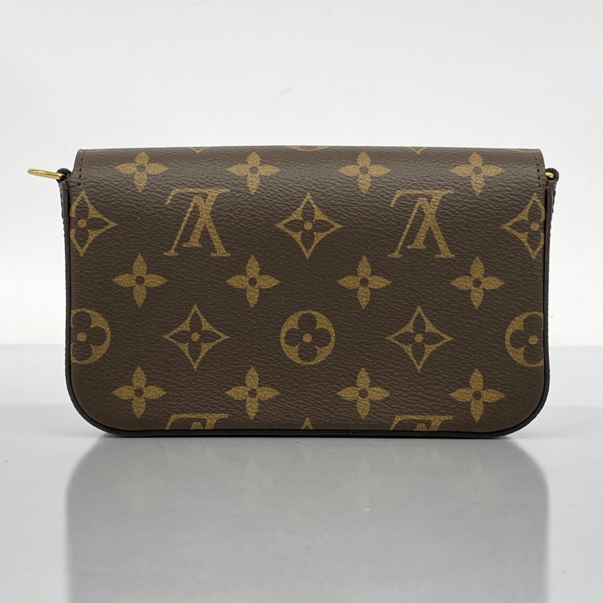 Louis Vuitton Shoulder Bag Monogram Multi Pochette Felicie M80091 Brown Khaki Ladies