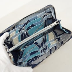 Hermes Long Wallet Azap Silk In Veau Epsom Blue Ankle C Stamp Ladies