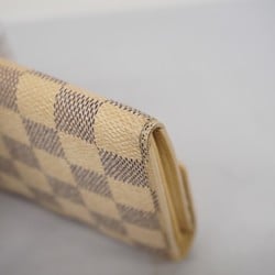 Louis Vuitton Long Wallet Damier Azur Portefeuille Sarah N61735 White Ladies