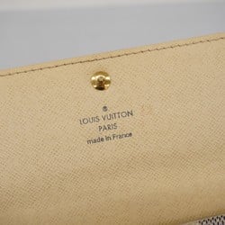 Louis Vuitton Long Wallet Damier Azur Portefeuille Sarah N61735 White Ladies