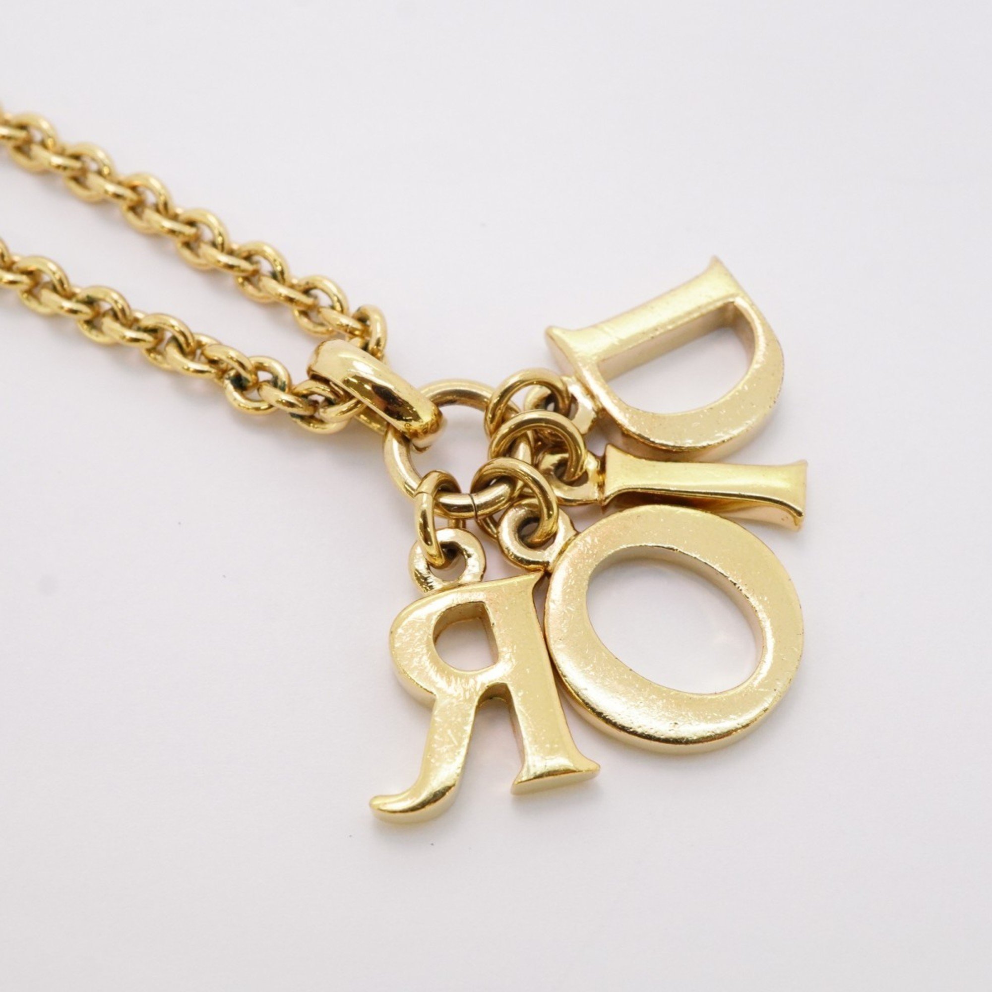 Christian Dior Necklace GP Plated Gold Ladies