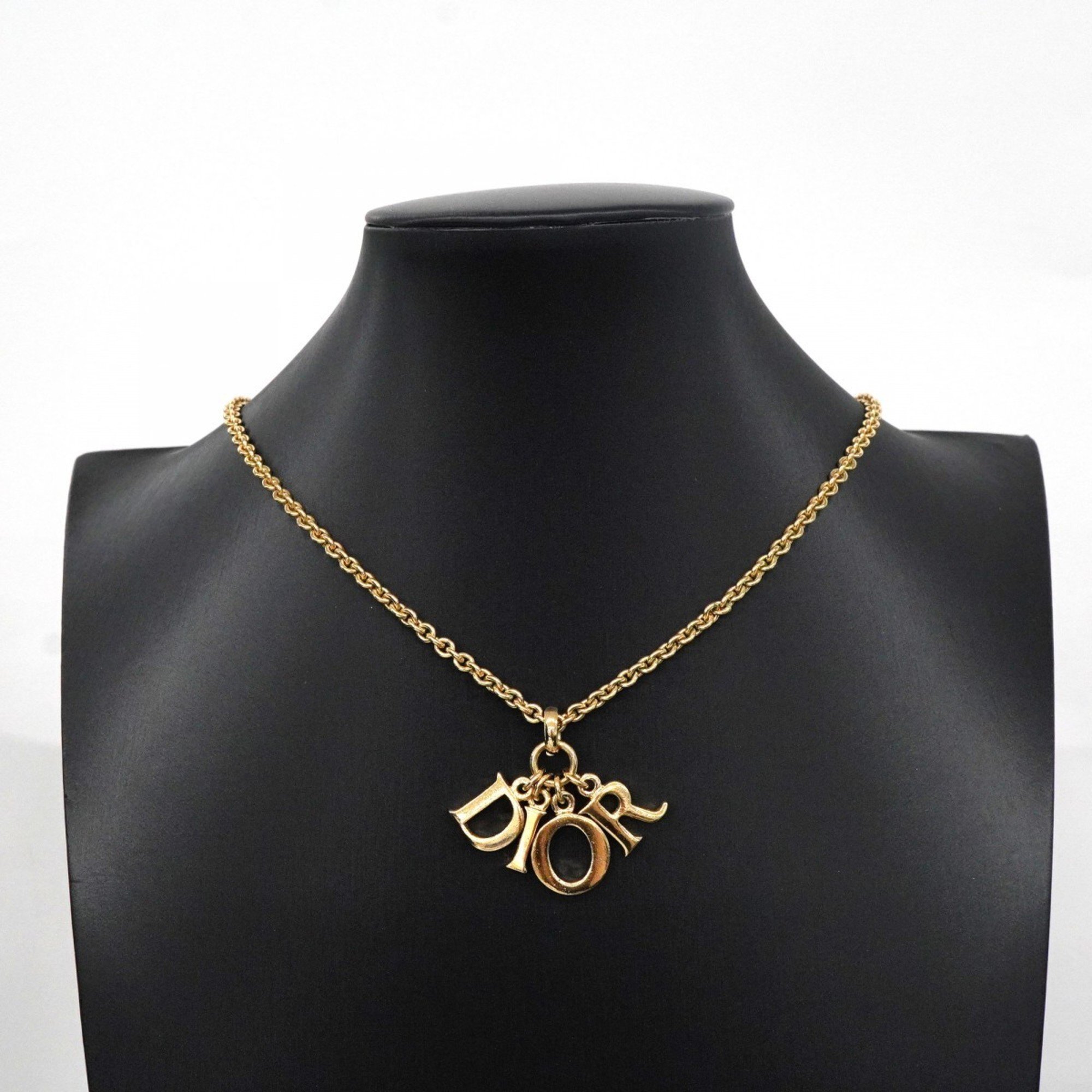 Christian Dior Necklace GP Plated Gold Ladies