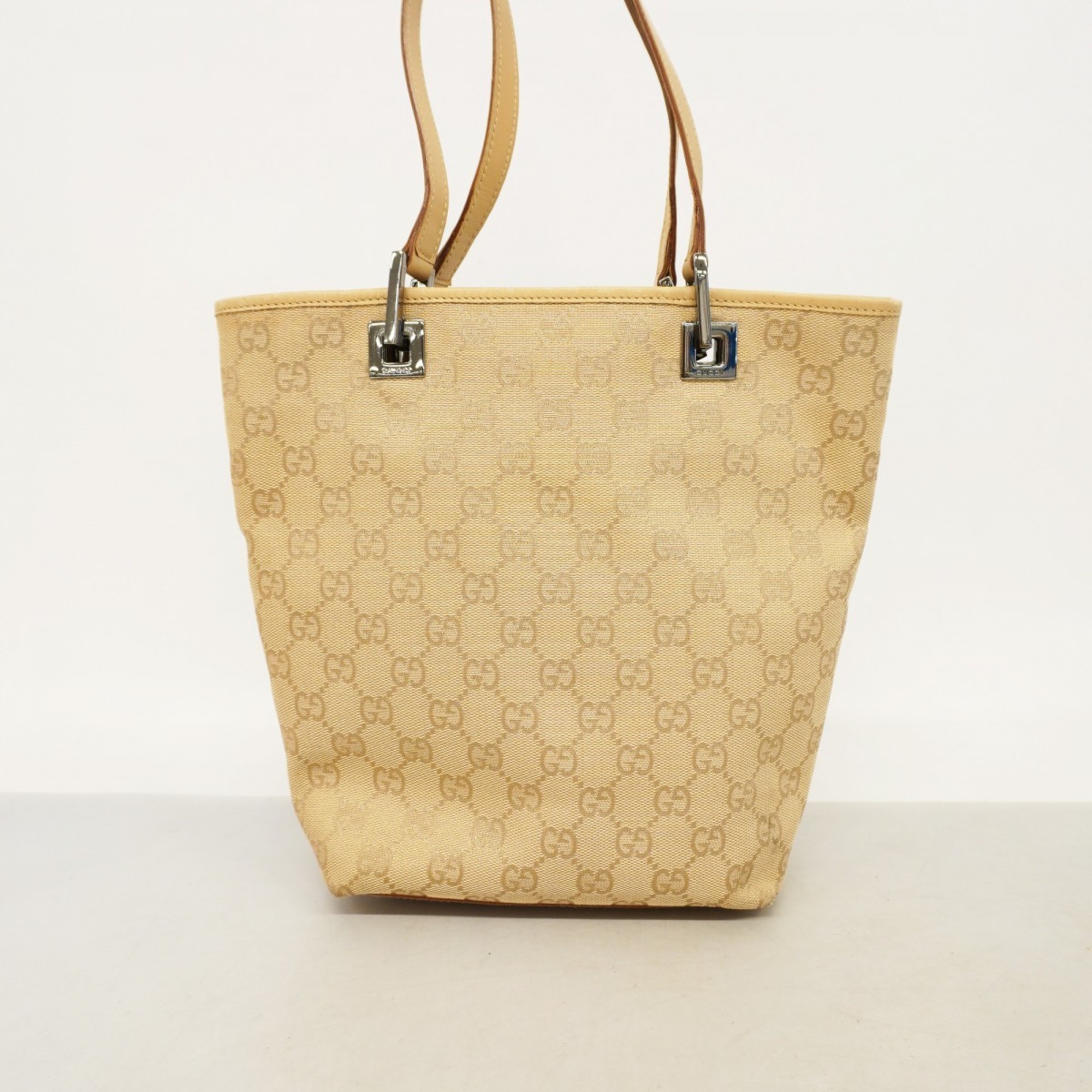 Gucci Tote Bag GG Canvas 31244 Beige Women's