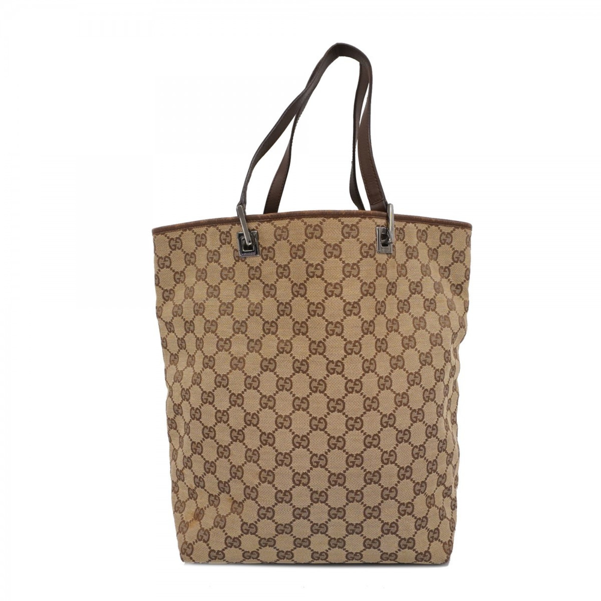 Gucci Tote Bag GG Canvas 31243 Brown Women's