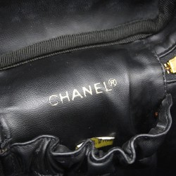 Chanel Vanity Bag Bicolor Leather Black Women's