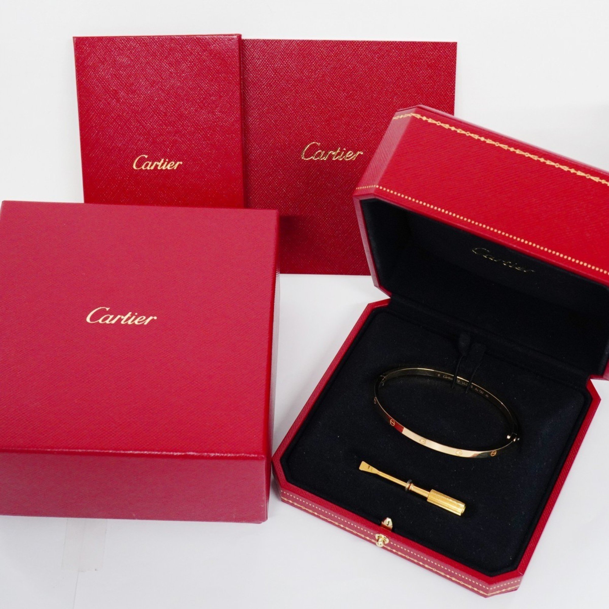 Cartier Bangle Love Bracelet K18YG Yellow Gold Men's Women's