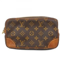 Louis Vuitton Clutch Bag Monogram Marly Dragonne PM M51827 Brown Men's