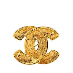 Chanel Coco Mark Matelasse Brooch Gold Plated Women's CHANEL