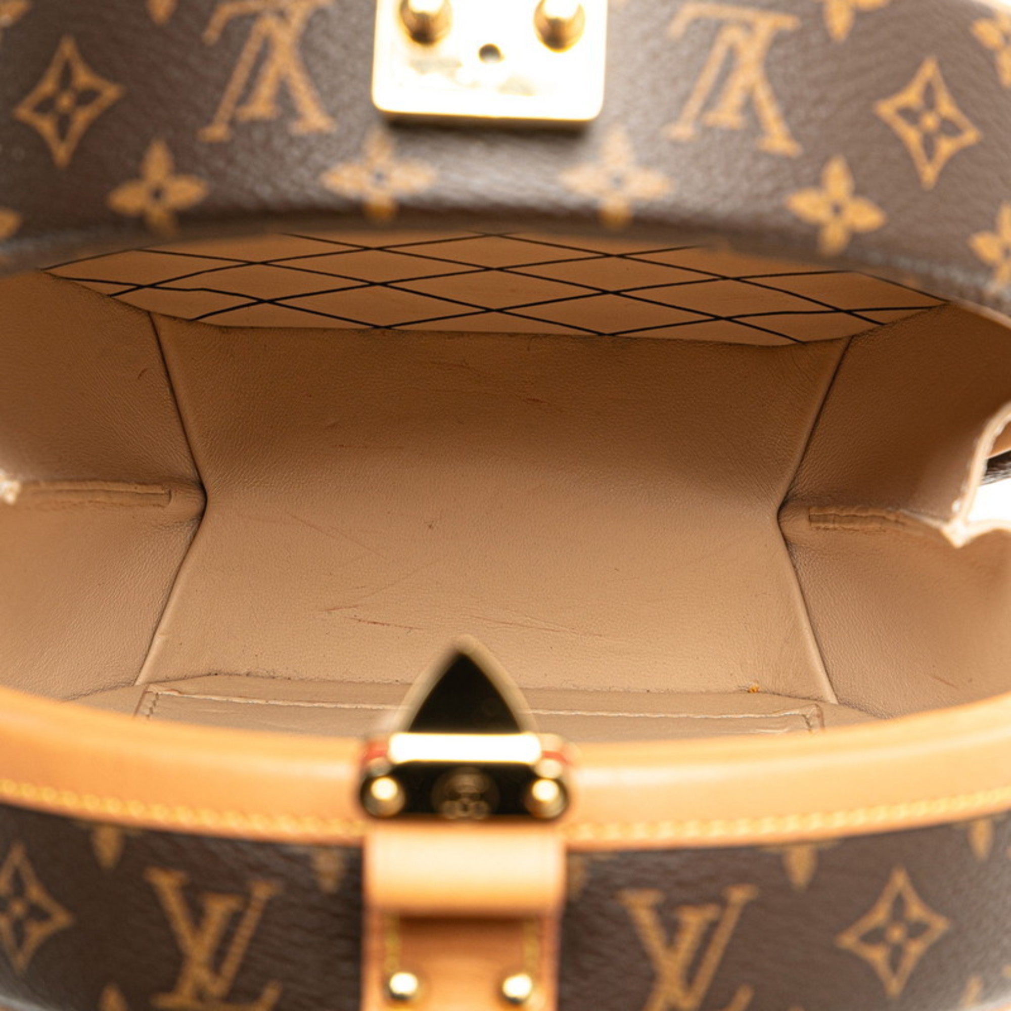 Louis Vuitton Monogram Petite Boite Chapeau Handbag Shoulder Bag M43514 Brown PVC Leather Women's LOUIS VUITTON