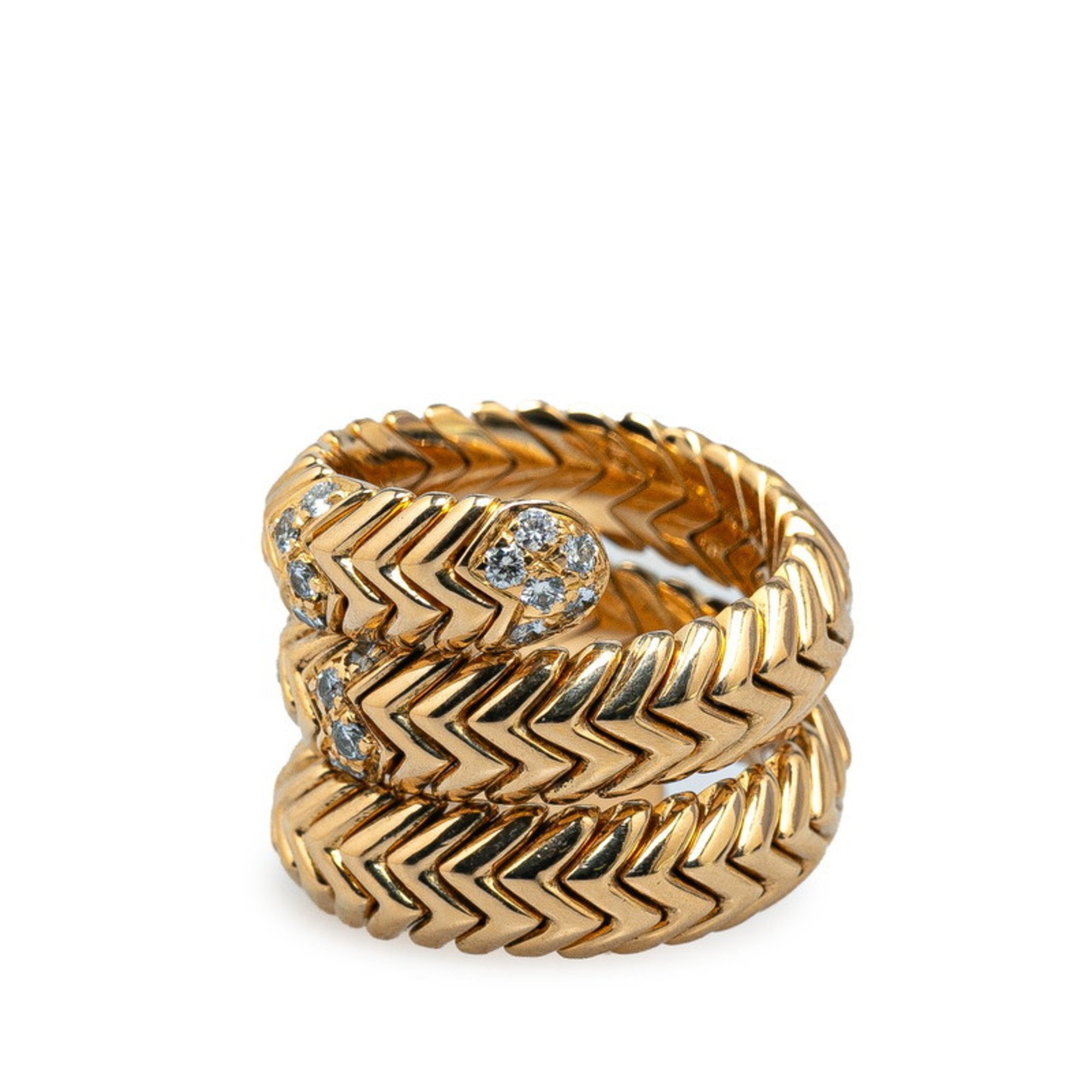 BVLGARI Spiga Ring, 18K Yellow Gold, for Women,