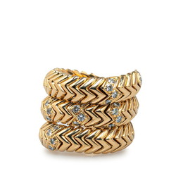 BVLGARI Spiga Ring, 18K Yellow Gold, for Women,