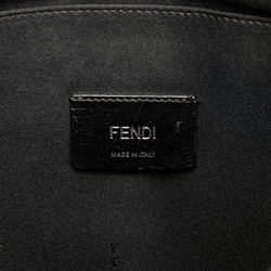 FENDI Clutch Bag Second Black Nylon Leather Women's