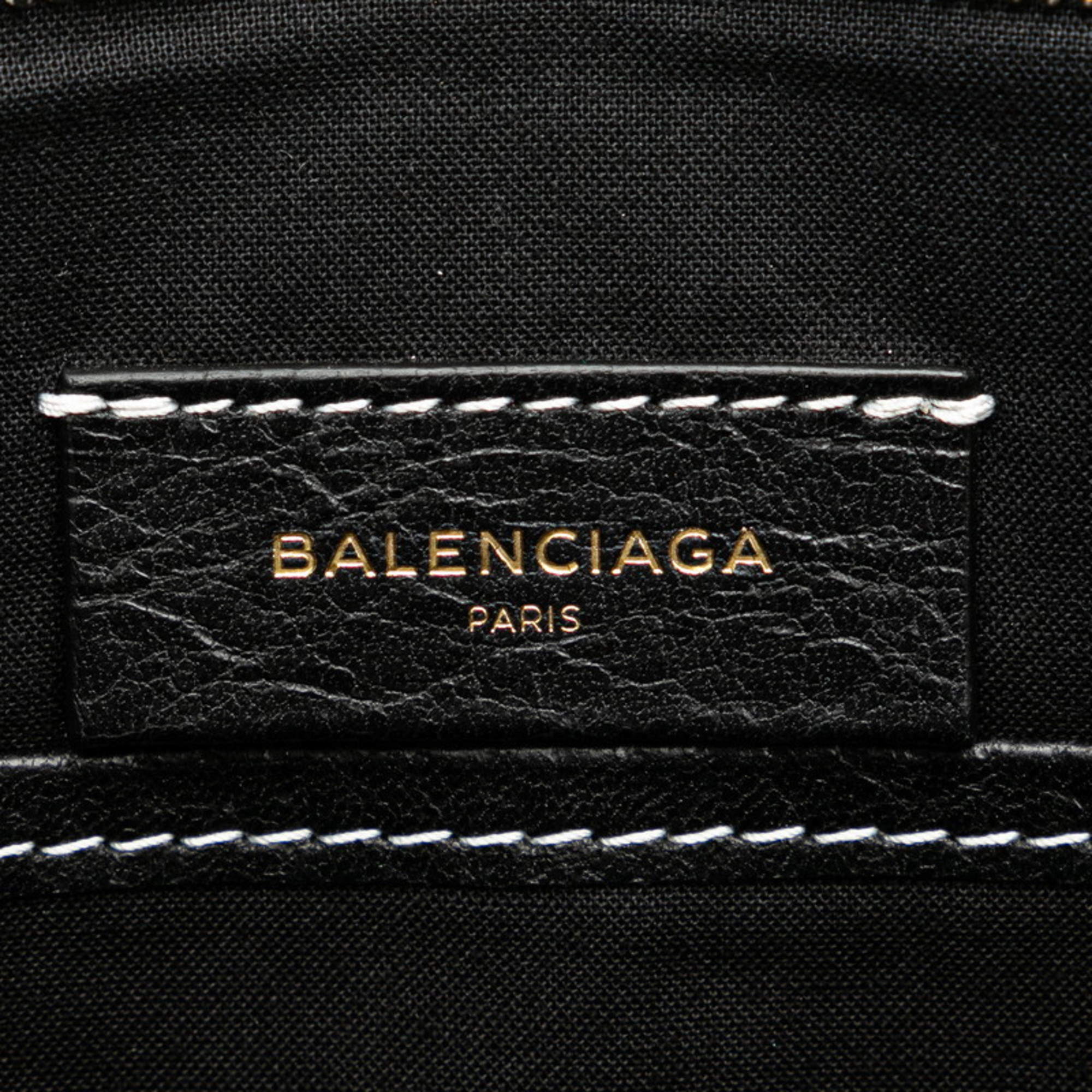 Balenciaga Bazar Clutch Bag Second 443658 Black Pink Multicolor Leather Women's BALENCIAGA