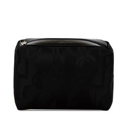 Salvatore Ferragamo pouch black nylon leather women's