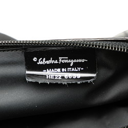 Salvatore Ferragamo pouch black nylon leather women's