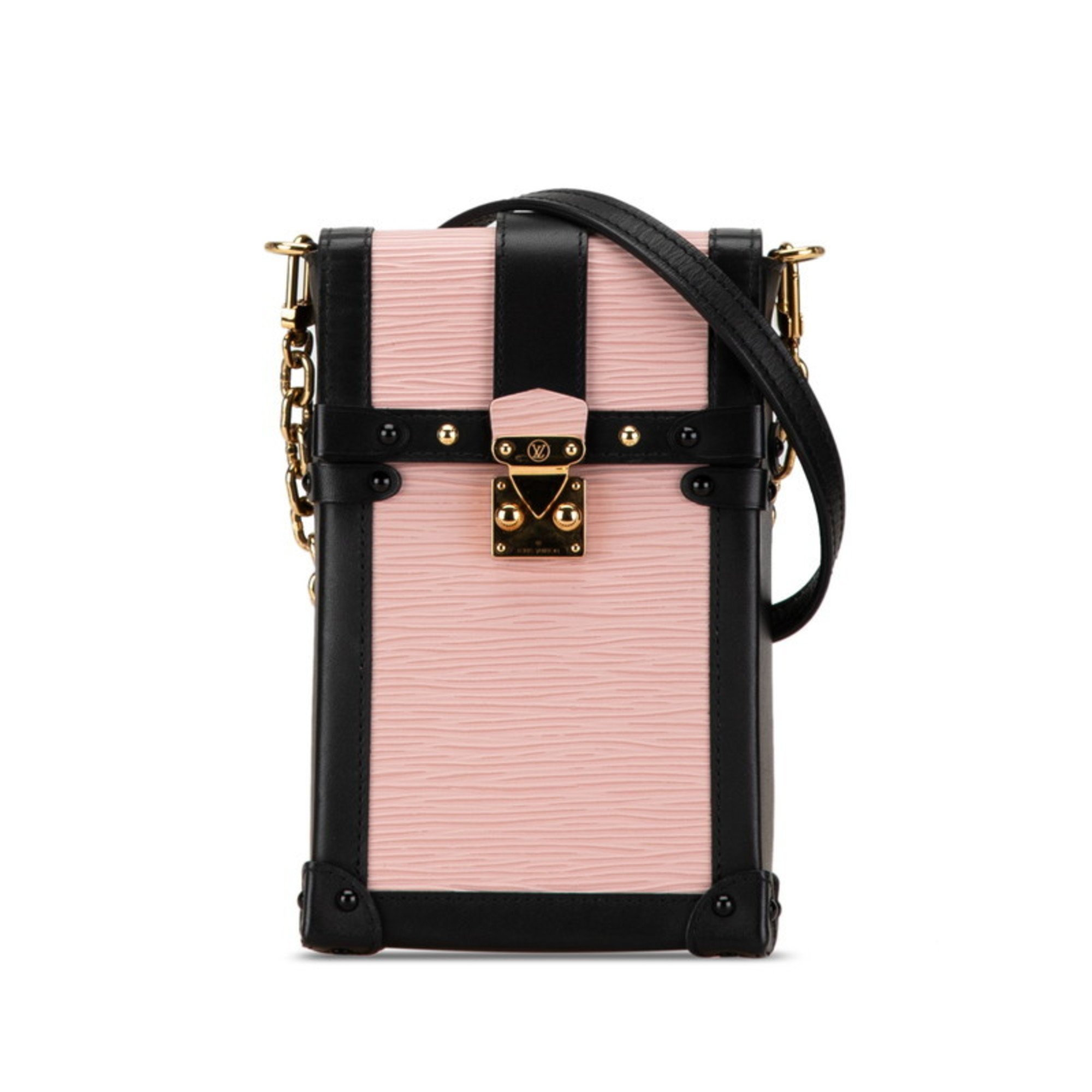 Louis Vuitton Epi Pochette Trunk Vertical Shoulder Bag M67872 Rose Ballerine Leather Women's LOUIS VUITTON