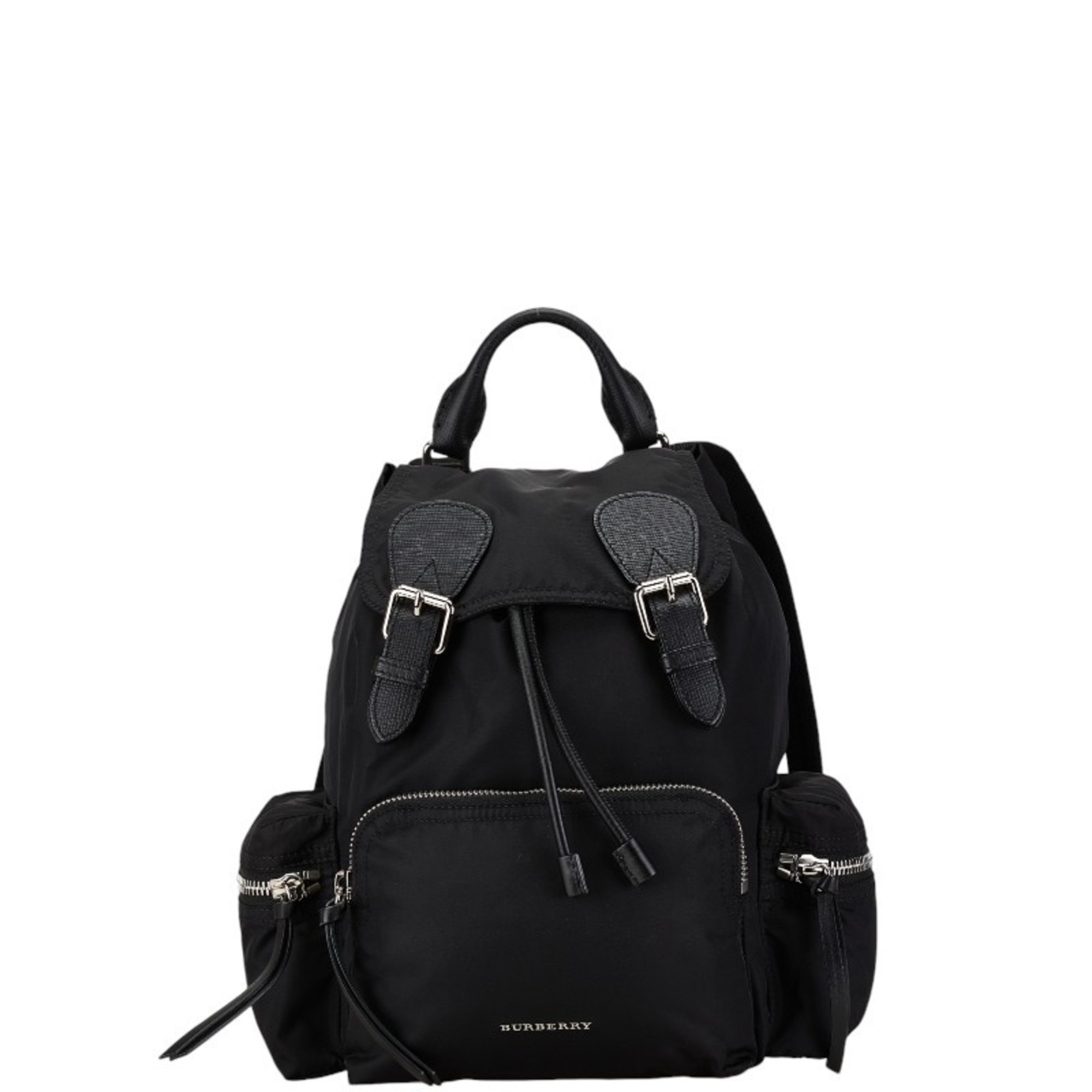 Burberry Backpack Black Nylon Leather Women's BURBERRY