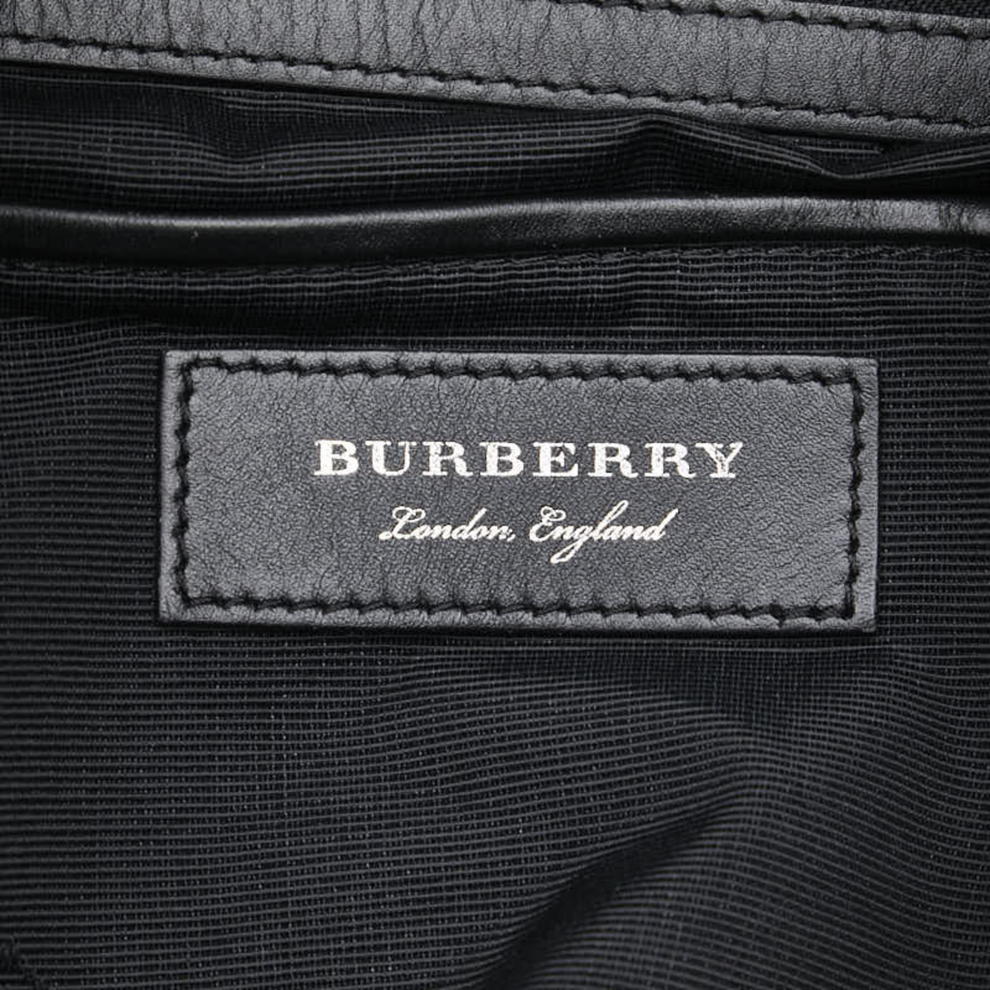 Burberry Backpack Black Nylon Leather Women's BURBERRY