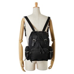 Burberry Backpack Black Nylon Leather Women's BURBERRY