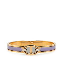 Hermes Click Chaine d'Ancre PM Bangle Gold Purple Plated Women's HERMES