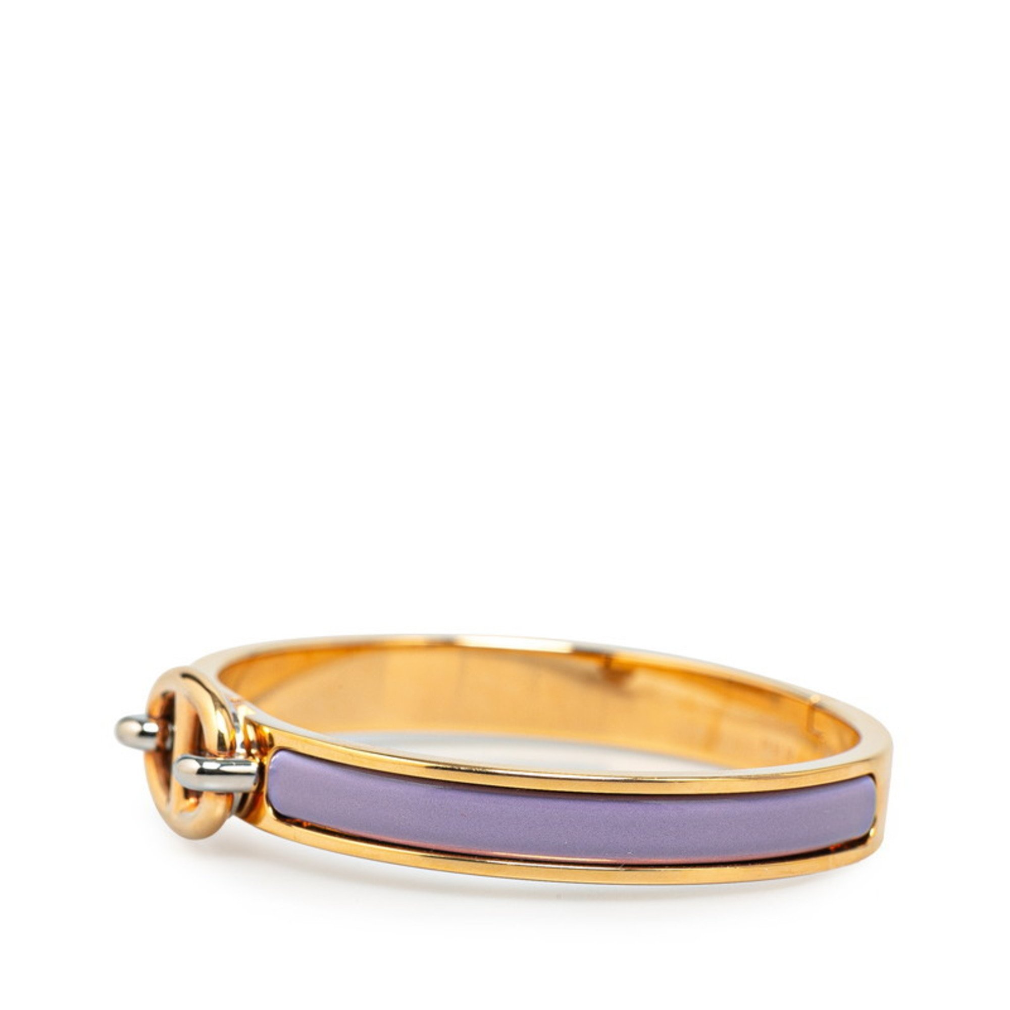 Hermes Click Chaine d'Ancre PM Bangle Gold Purple Plated Women's HERMES