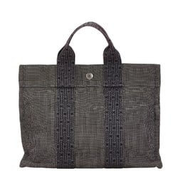 Hermes Air Line PM Tote Bag Grey Canvas Women's HERMES