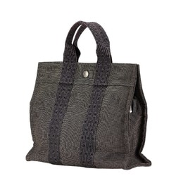 Hermes Air Line PM Tote Bag Grey Canvas Women's HERMES