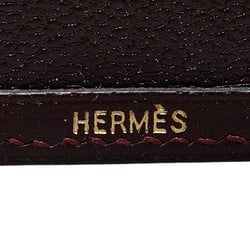 Hermes Photo Holder Case Bordeaux Wine Red Chevre Women's HERMES