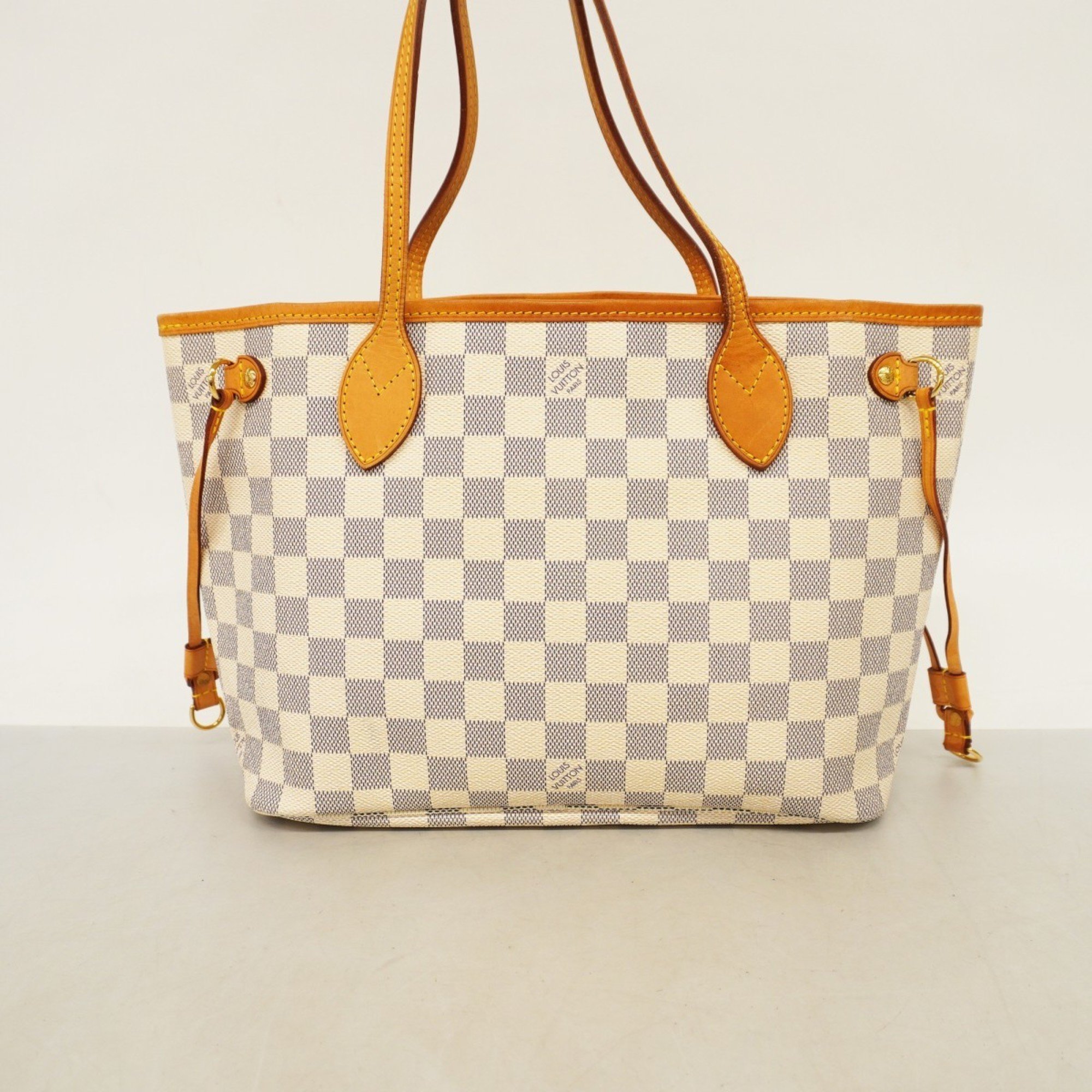 Louis Vuitton Tote Bag Damier Azur Neverfull PM N40605 White Women's