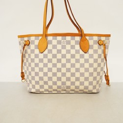 Louis Vuitton Tote Bag Damier Azur Neverfull PM N40605 White Women's