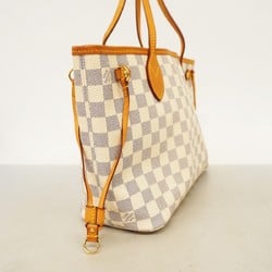 Louis Vuitton Tote Bag Damier Azur Neverfull PM N40605 White Women's