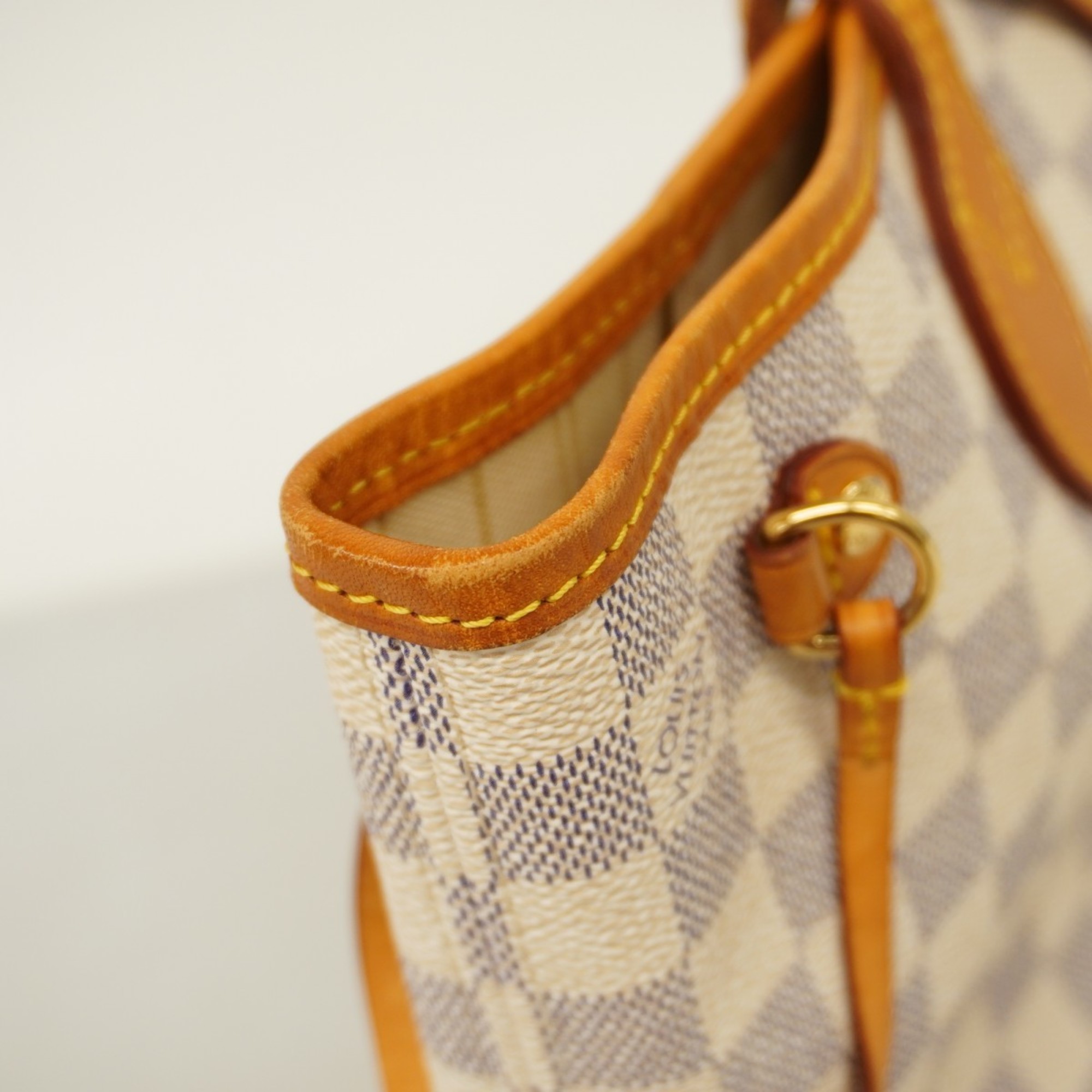 Louis Vuitton Tote Bag Damier Azur Neverfull PM N40605 White Women's