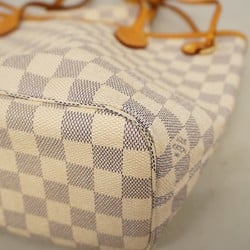 Louis Vuitton Tote Bag Damier Azur Neverfull PM N40605 White Women's